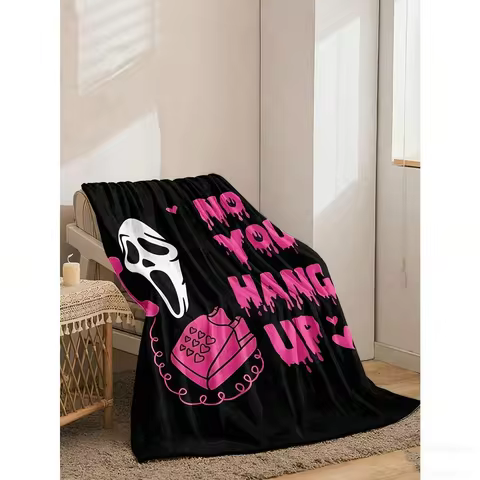 No You Hang Up Letter Blanket Blackpink Style Sweet Cool Funny Plush Throw Fans Gift Cozy Room Decor