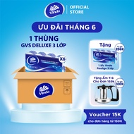 [MUA 1 THÙNG GVS DELUXE TẶNG 1 LỐC GVS DELUXE] Giấy vệ sinh cao cấp Vinda Deluxe 3 lớp (8 Cuộn)