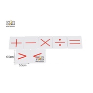 Stamp card, montessori Operation symbol paper card