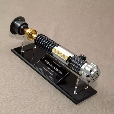 Obiwan TV Lightsabers collection display stand saber nameplate acrylic material 89sabers ELFsaber TX