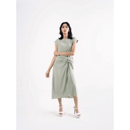 Berdine Studio - Aphrodite Dots Drawstring Dress (Ash Green) - Women's Dress