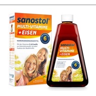 Sanostol No. 6 provides Multivitamin + Iron for Children from 6 Years Old, 460 ml - Germany