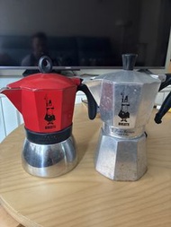 Bialetti Moka Express Coffee Makers (Red & Silver)