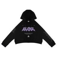 Jual GRDT Silence Hoodie Oversize Crop Top Black Berkualitas