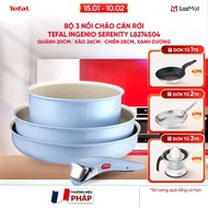 [SIÊU SALE TẾT 15.1 - 10.2] Bộ 3 nồi chảo cán rời Tefal Ingenio Serenity L8274S04 quánh 20cm/ xào 26