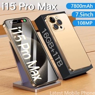 【รับประกัน 1 ปี】Phonei15 Max Pro 5G 7.5นิ้ว โทรศัพท์มือถือ แรม16GB รอม512GB Smartphone โทรศัพท์สมา 6800mAh โทรศัพท์ Mobile phone Facebook Android13.0 รองรับ2ซิม จัดส่งฟรี เมนูภาษาไทย รับประกัน1ปีโทรศัพท์ถูกๆ โทรศัพท์มือถือ โทรศัพท์เล่นเกม มือถือ โทรศัพท์