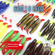 8CM / 3 INCI - 6EKOR KLONE ZMAN SOFT PLASTIK - KILLER KERAPU SIAKAP HARUAN SP KOLAM SOFT PLASTIC