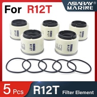 R12T Fuel Filter Element Water Separator For Yamaha Honda Suzuki Outboard Motor Gas Filter Boat Engine Parts Replace Rac