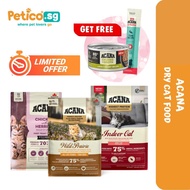 Acana 1.8kg/4.5kg Dry Cat Food (Bountiful/ Kitten/Indoor/Grasslands/Pacifica/Wild Prairie)