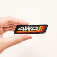 AUTOMOTIF EMBROIDERY PATCH 4WD EMBROIDERY BADGE/ OFFROAD IRON PATCH JEEP/