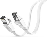 CAT8 Ethernet Cable, 6ft, Cat 8 Flat Patch Cable with RJ45 Connector,25/40Gbps 2000MHz Gigabit Ether