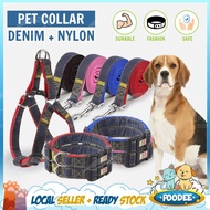 POODEE PETS Malaysia Pet Harness Jeans Collar Dog Collars Puppy Comfortable Adjustable Kolar Haiwan 
