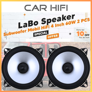 COD KIRIM CEPAT LaBo Speaker Subwoofer Mobil HiFi 4 Inch 60W 2 PCS LB PS1401D/ power full super bass suara jernih 1 set box komplit jbl 12 inch kolong subwoofer truk angkot dat murah