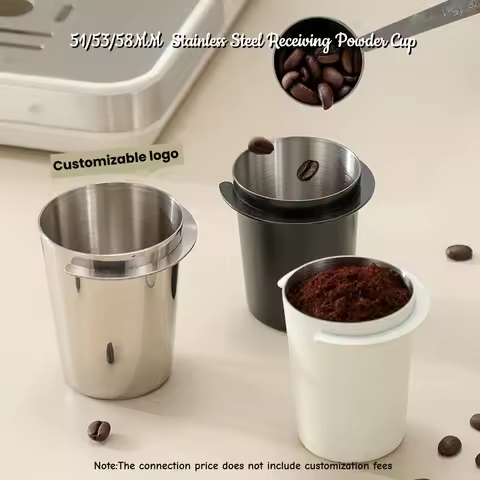 51/53/58mm Stainless Steel Coffee Dosing Cup Sniffing Mug Espresso Machine Wear Resistant Stainless 