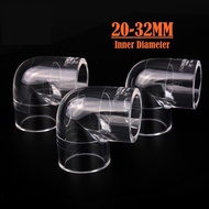 2Pcs Acrylic Elbow 90 Degree Transparent Fitting Connector 20mm 25mm 32mm Socket Aquarium Tank Connector Pipe joint