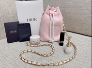 限定🔥正貨✅ Dior gift set 迪奧粉紅色索繩袋套裝✨Jadore 迷你真我香水，旅行裝唇膏面霜，手機卡片套💕送禮自用，節日禮物