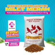 Milet Merah Bersih 10 kg Pakan Burung Lovebird Kenari Nuri Parkit KEMASAN PREMIUM