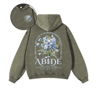 Abide In The Vine Double Sided Washed Christian Hoodie