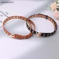 [openwaterc] New Grunge Women Belt Adjustable Hole Grunge Punk Belts For Women Alloy Pin Buckle Leat