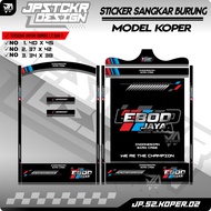 Stiker Sangkar Kotak Model Koper Sticker Dekal Ebod Radja Company Indonesia Kandang Kosan JP.S2 02