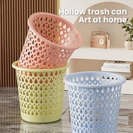 Hollow Out Garbage Bin Plastic Circular Storage Bin Large Capacity Household Garbage Bin Durable