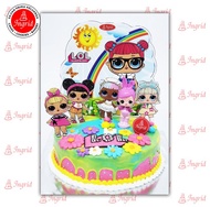 kue ulang tahun - lol 1 cake - topper cake - tc 135 24cm kotak