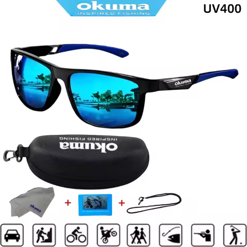 Okuma Fashion Polarized Glasses UV400， Suitable for outdoor activities such as cycling, driving, fis