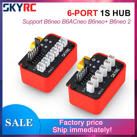 SKYRC Battery Charging Hub OSH 6-Port 1S Battery Charging Hub For LiPo LiFe Li-ion LiHV Support B6ne