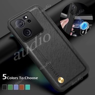 Cross Leather Camera Shockproof Case For Xiaomi 13T Pro 13TPro 5G 2023 Shockproof Bumper Luxury Leather for Xiaomi 13 T Xiaomi13T Pro Xiaomi13TPro 5G Car Magnetic Holder