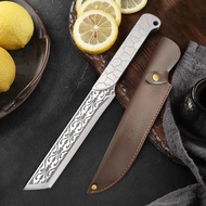 【READY STOCK】Heavy Duty Kitchen Butcher Knife Stanless Steel Knife Chef Vegetable Fruit Knife Meat C