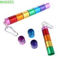 WADEES Pill Box Waterproof 7 Days Storage Container Medicine Organizer Keychain Vitamins Medicine Pill Box