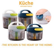 KUCHE Manual Hand Garlic Chopper Blender Mixer Blade Garlic Grinder Pull Speedy Chopper Kitchen Tool