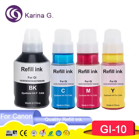 GI-10 GI10 GI 10 Premium Color Compatible Bulk Bottle Water Based Refill Tintas Ink for Canon GM2010