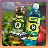 (500ml x2) Growell AB Fertilizer For Vegetable / Baja AB Baja Sayur Buah Cili Hidroponik