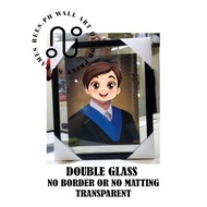 ASSORTED DOUBLE GLASS FRAME FOR GRADUATION 8X10(8R), 8X12 (A4)