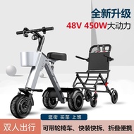 Will Jedi 48v Tricycle Mini Folding Electric Vehicle Ultra-Light Portable Folding Elderly Car Male F