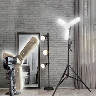 45W Blade Fan Lamp + Light Stand Bulb Fitting Lighting Holder Single Makeup Makeup Socket E27 Fan Ho