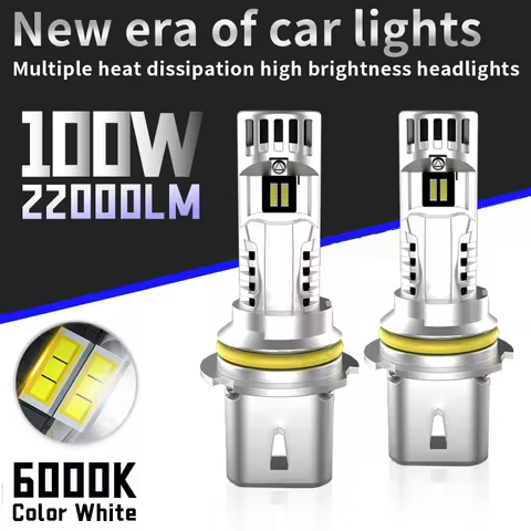 2Pcs 9007 HB5 Car LED Headlight Bulb 6000K White 9004 HB1 Auto Canbus Fog Lamp 9008 H13 9003 H4 with