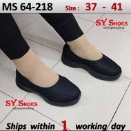(SY Shoes) Women Slip On Shoes /Kasut Sarung Hitam(MS 64-218)
