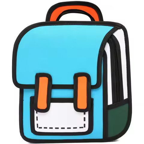 Second Dimension Multifunctional Children's Backpack 3D Boys and Girls Preschool Kindergarten School