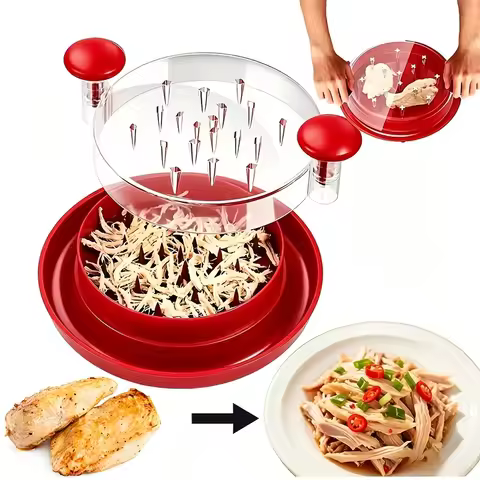 1pcs Red manual meat grinder, labor-saving chicken breast grinder, no electricity needed