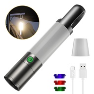 BORUiT Super Bright LED EDC Flashlight with Side Light Type-C Rechargeable Torch Waterproof Magnet W