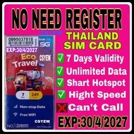 Thailand Sim Card 7 Days and 30 Days  Internet