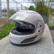 หมวกกันน็อค INDEX 811 i-shield (แว่น2ชั้น) สีขาว