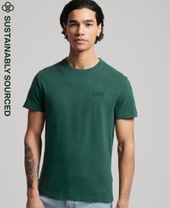 Superdry Vintage Logo Emb Tee - Buck Green Marl