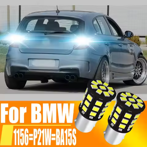 2pcs P21W LED Reverse Light Back Up Lamp 1156 7506 BA15S R5W R10W Rear Fog Bulb 12V For BMW E46 E39 
