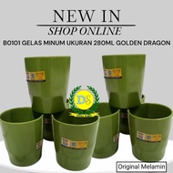 Original Melamine B0101 280ml Golden Dragon Drinking Glass