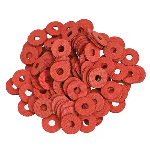 200/300Pcs Red Steel Paper Fiber Insulating Flat Washer M2.5 M3.5 M4 M5 M6 M8 Insulation Plain Gaske