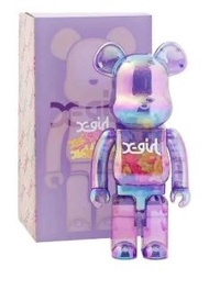 BE@RBRICK X-girl CLEAR PURPLE 1000%