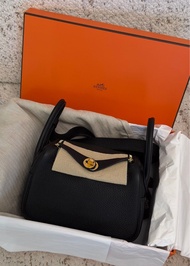 Hermès Mini Lindy 89 Noir GHW 黑金 TC皮 U刻 近全新 全套+送內袋枕包 可陪驗